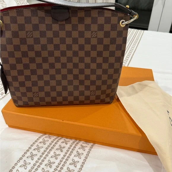 Authentic Louis Vuitton Graceful PM Damier Ebene  w/Receipt Dust bag and Box - Picture 4 of 13